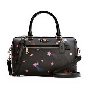 Coach Rowan Satchel Bag With Disco Star Print